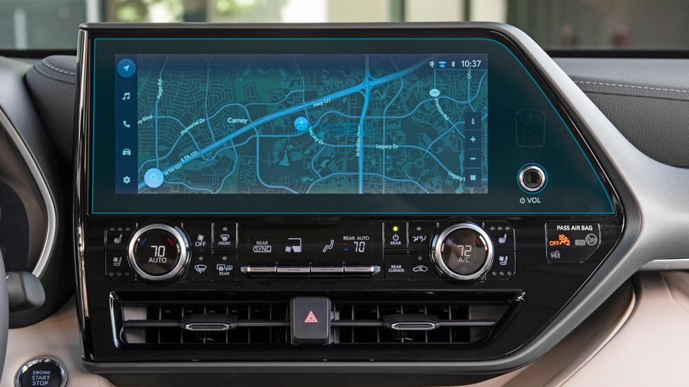 Стекло защитное Pixsel гибридный глянец на монитор Toyota HIGHLANDER 17“ 2023