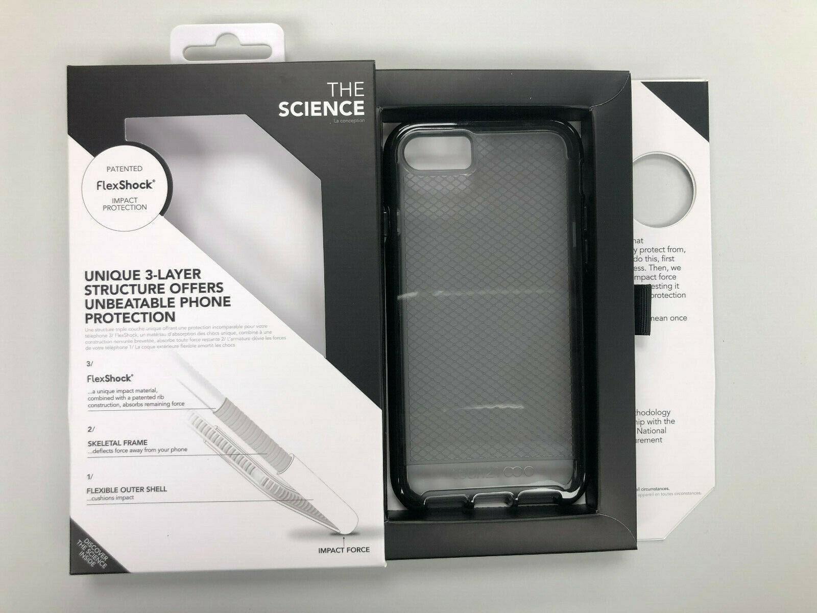 Противоударный полупрозрачный чехол Tech21 Evo Check для Iphone 7/8/SE 2020 Black - фото 4