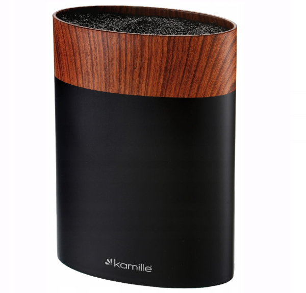 Подставка для ножей Kamille овальная 22 см Черный (7617)