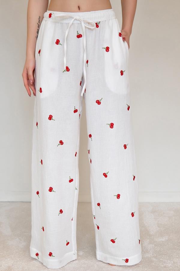 Брюки с вышивкой Forli из муслина Cherry M/L (ML0084-38-09)