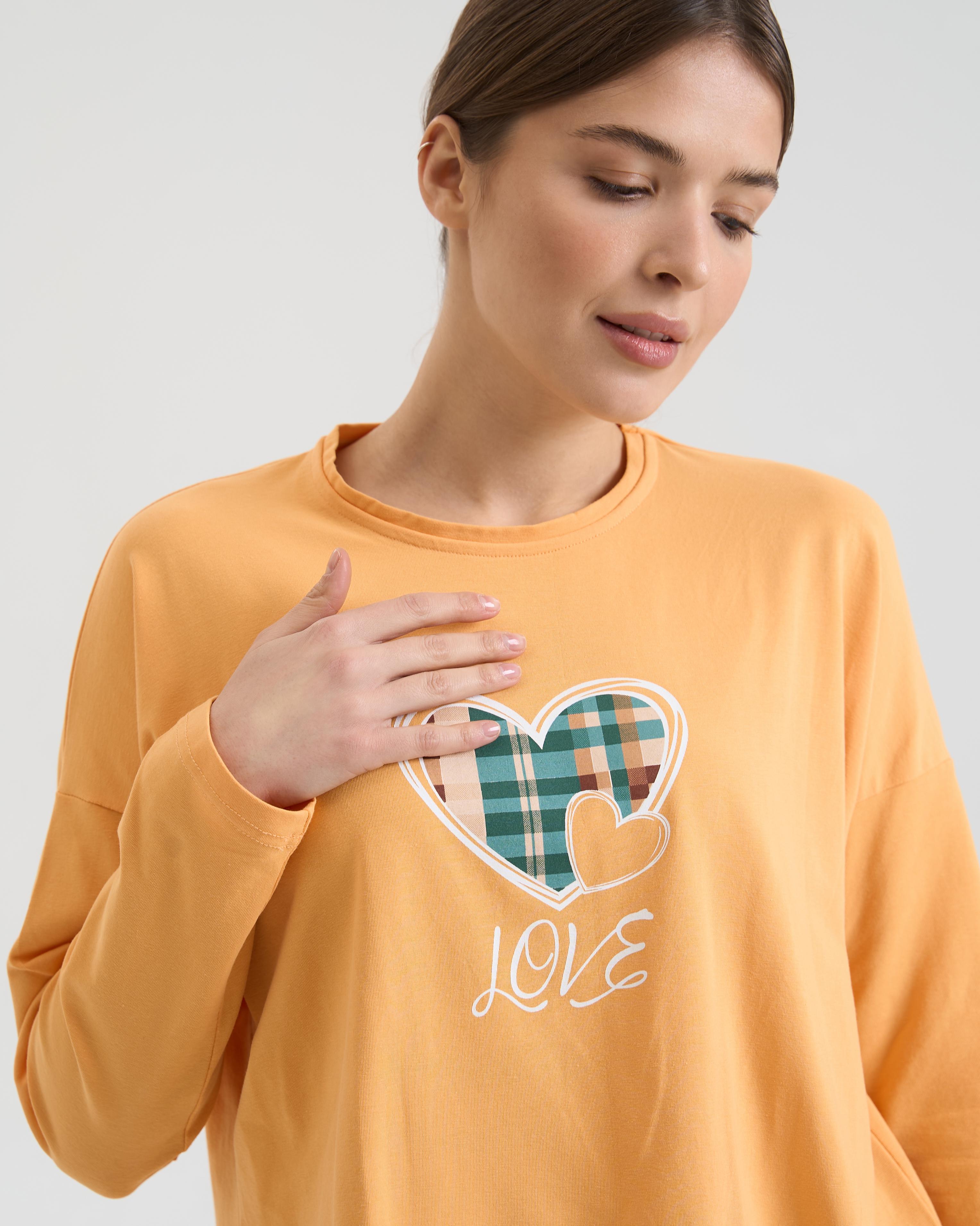 Комплект женский со штанами в клетку Love 96848 M Желтый - фото 3 Комплект женский со штанами в клетку Love 96848 M Желтый - фото 3