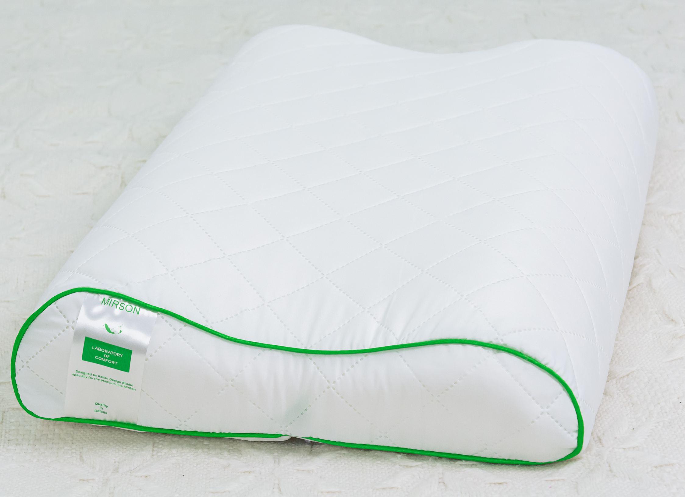 Подушка ортопедическая MirSon №6040 Steep Line Aloe Vera Aero 58х40х10,5 см (2200003261639)