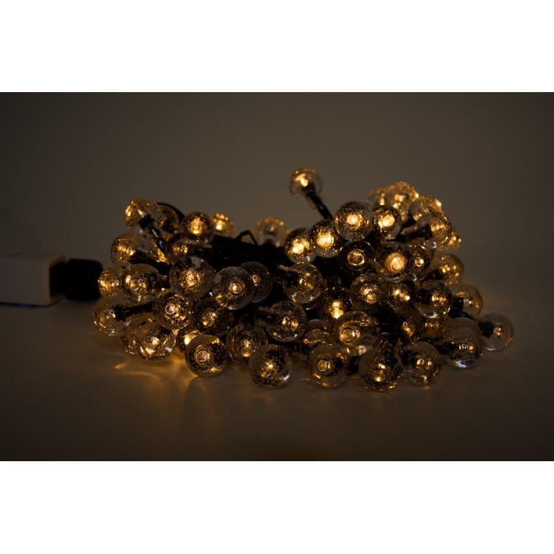 Гирлянда с павер банком и пультом 10 м 100LED теплый белый IP44 (720735)