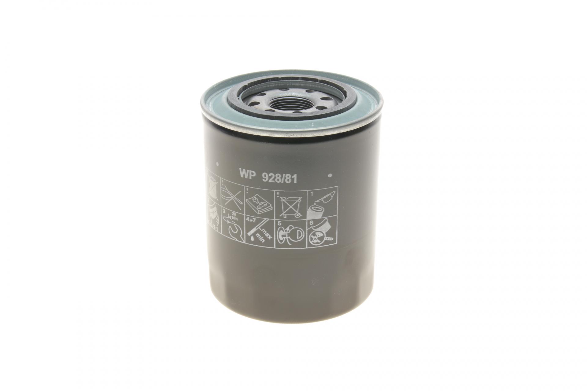 Фильтр масляный Mann-Filter для Hyundai H-1/Kia Carnival/Mazda 323/Mitsubishi Colt/Galant/L300/Lancer/Pajero 82- (WP 928/81)