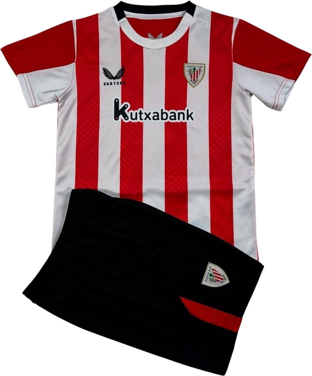 Футбольная форма детская Атлетик Бильбао 2024-2025 домашняя F0183 155-165 см Красно-черный (49411-386)