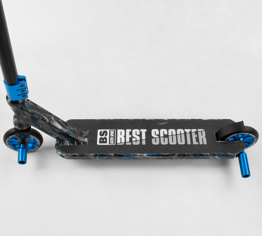 Самокат трюковой Best Scooter BS-77566 HIC-система/пеги/алюминиевый диск и дека с принтом (105679) - фото 7