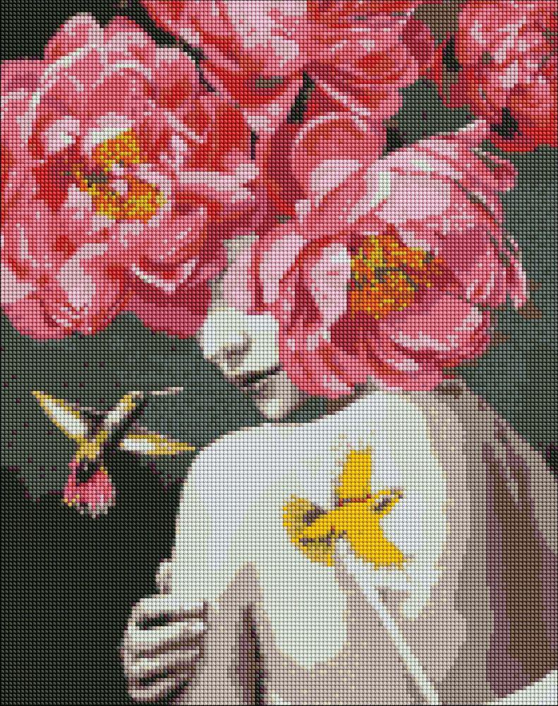 Алмазная мозаика Цветочная фантазия DIY-7209 на подрамнике полная выкладка 40x50 см (28149)