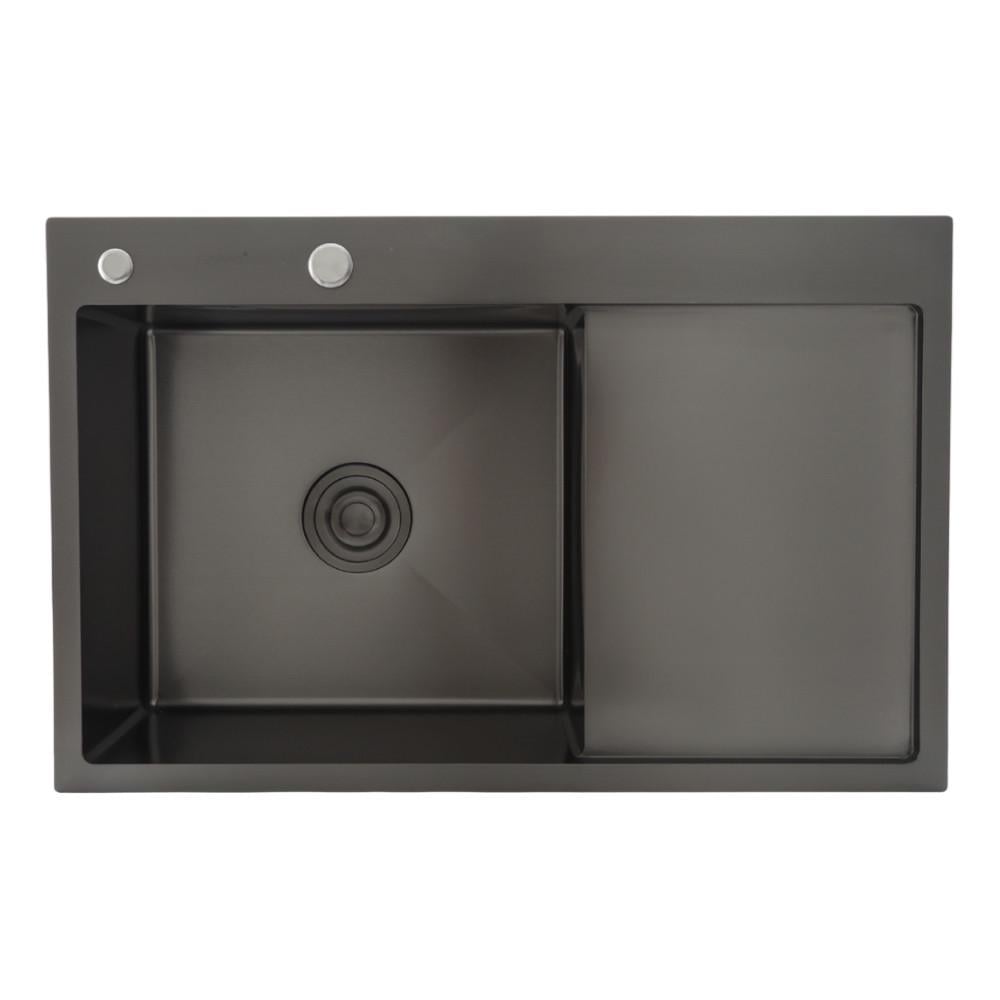 Мойка кухонная Gappo GS7850-6R накладная поверхность PVD правая 780x500 мм (1046118)