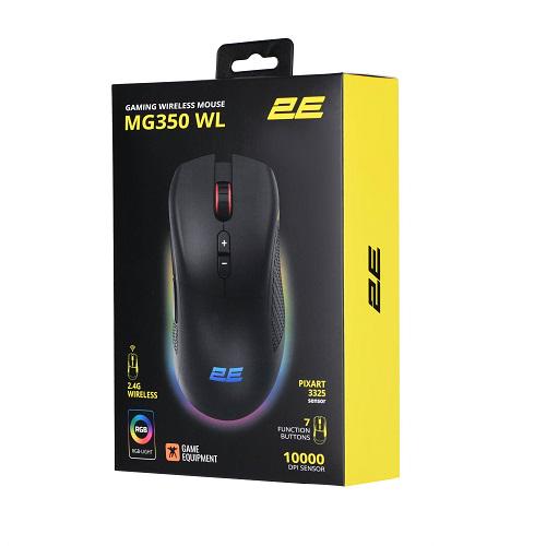 Комп'ютерна мишка 2E 2E-MG350UB-WL ігрова MG350 WL RGB USB2.0 бездротова Black (582375) - фото 8