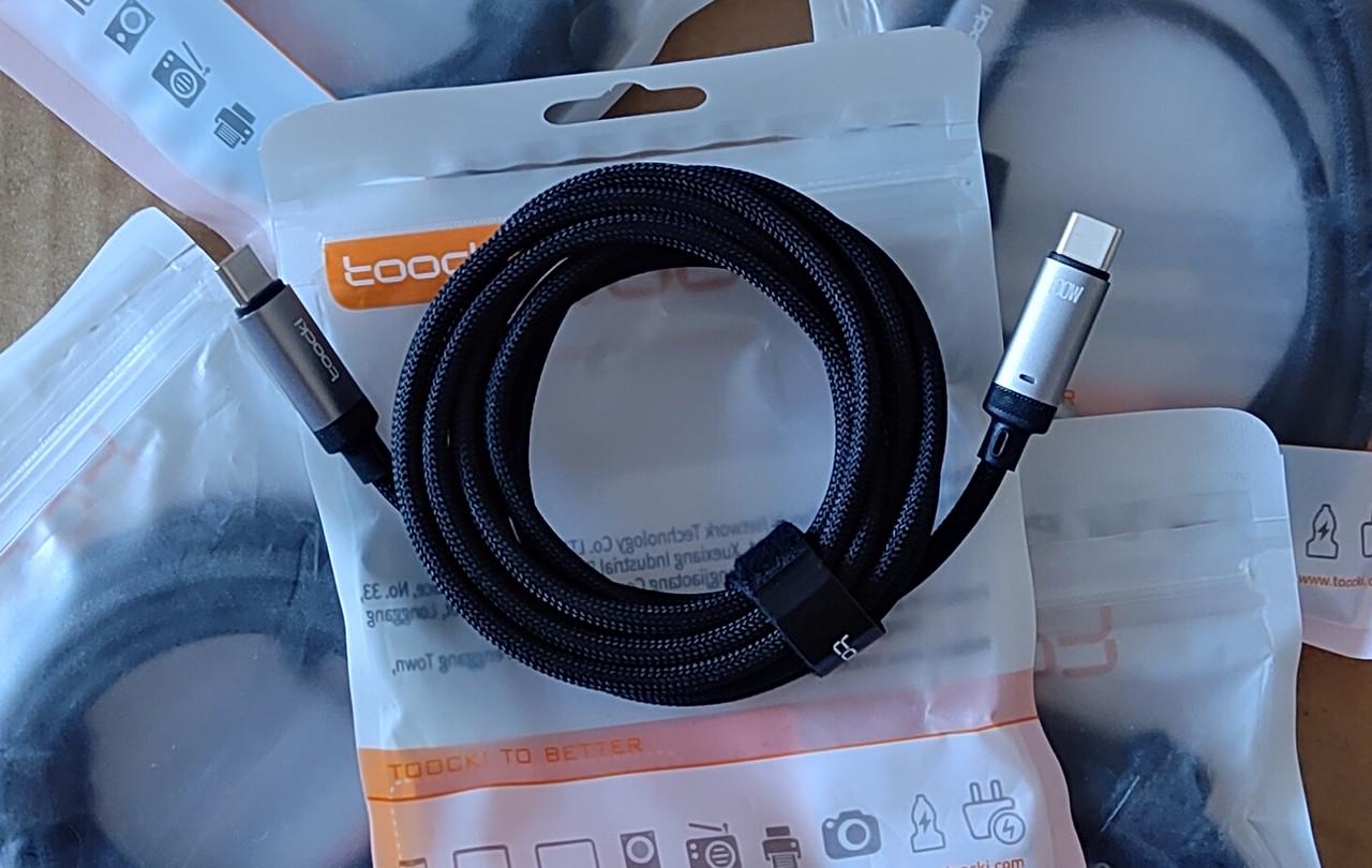 Кабель Toocki 724902096077 Type-C/Type-C 100W 2 м Black (25043142) - фото 3 Кабель Toocki 724902096077 Type-C/Type-C 100W 2 м Black (25043142) - фото 3