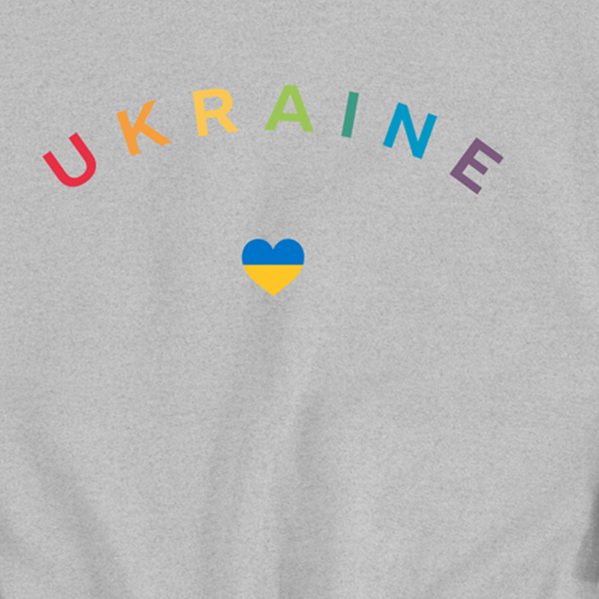 Свитшот унисекс UFree Shop с рисунком Ukraine heart XXL Серый (S-0010-3-XXL) - фото 2