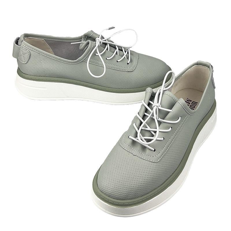 Мокасины женские кожаные 7007 p. 39 25 см Мятный - фото 2