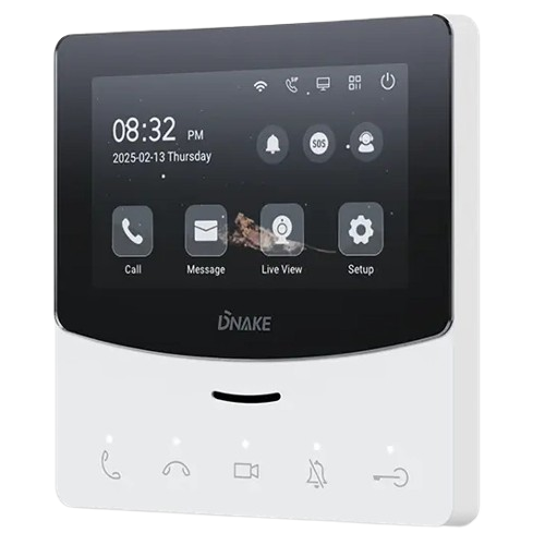 Видеодомофон с сенсорным дисплеем Dnake E214W 4,3" TFT 480x272 Wi-Fi Linux Black (38310194) Видеодомофон с сенсорным дисплеем Dnake E214W 4,3" TFT 480x272 Wi-Fi Linux Black (38310194)