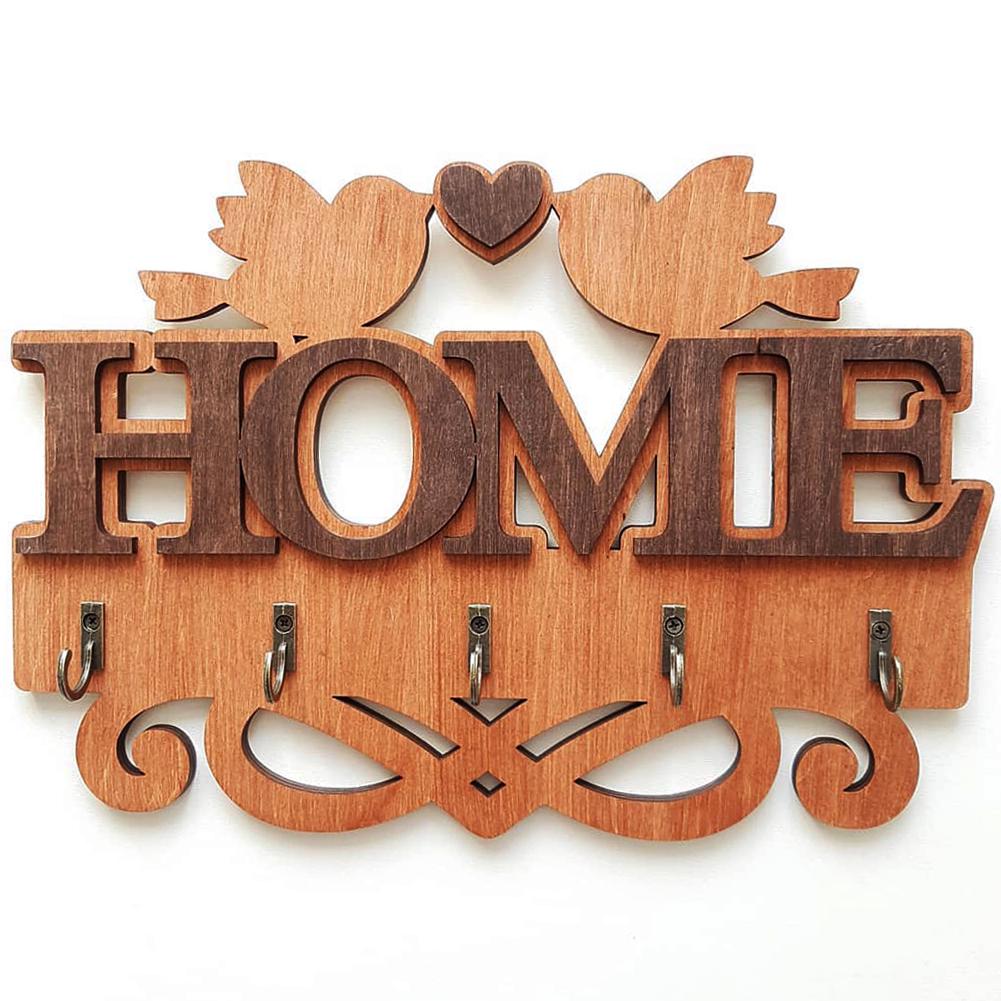 Ключница настенная деревянная HouseWood HOME Ольха матовый