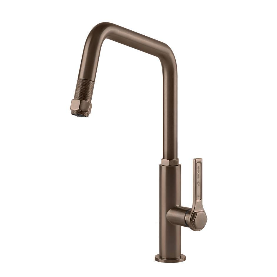 Смеситель для кухни Gessi Officine 60053708 с видвижной лейкой Бронзовый (229909)