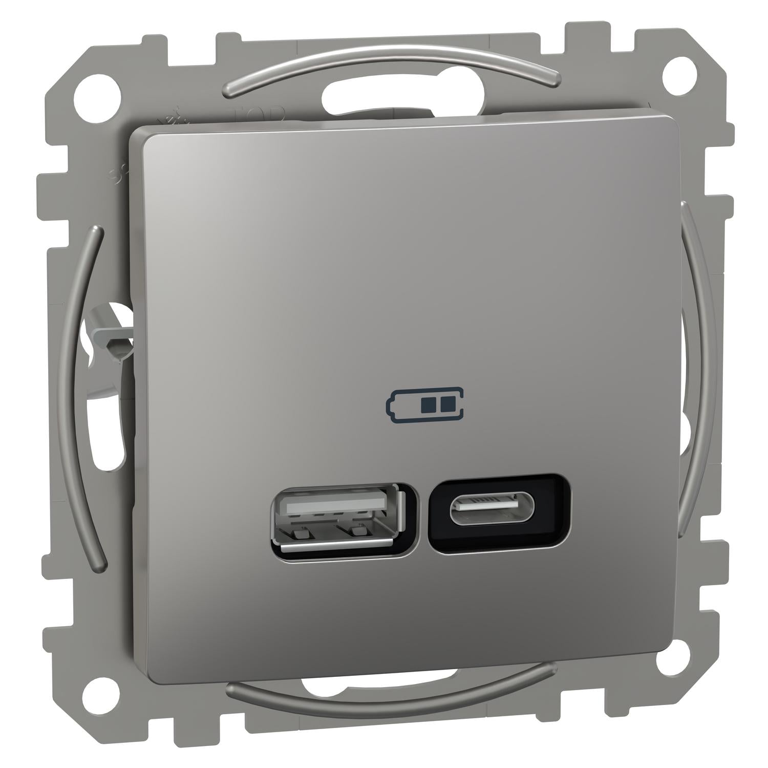 Розетка USB тип A+C Schneider Electric Sedna Design 3А 21 Вт 73x73x44 мм ABS+PC Алюминий (SDD113405) Розетка USB тип A+C Schneider Electric Sedna Design 3А 21 Вт 73x73x44 мм ABS+PC Алюминий (SDD113405)