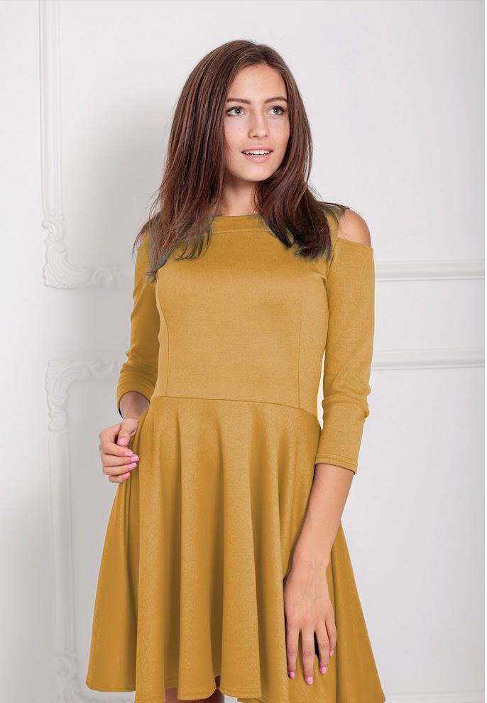 Сукня Podium Tenaris 14641-MUSTARD XXL Гірчичний