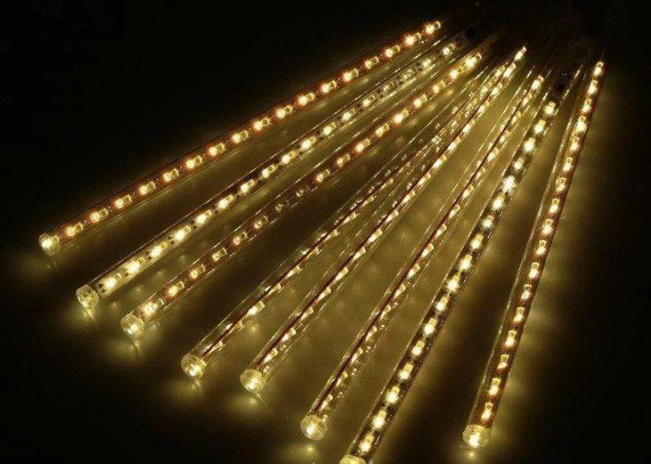 Светодиодная гирлянда Led Тающие сосульки Метеоритный дождь на 288 диодов 4,1 м Белый теплый