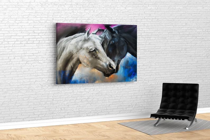 Картина для интерьера Пара лошадей 120x80 см (515)