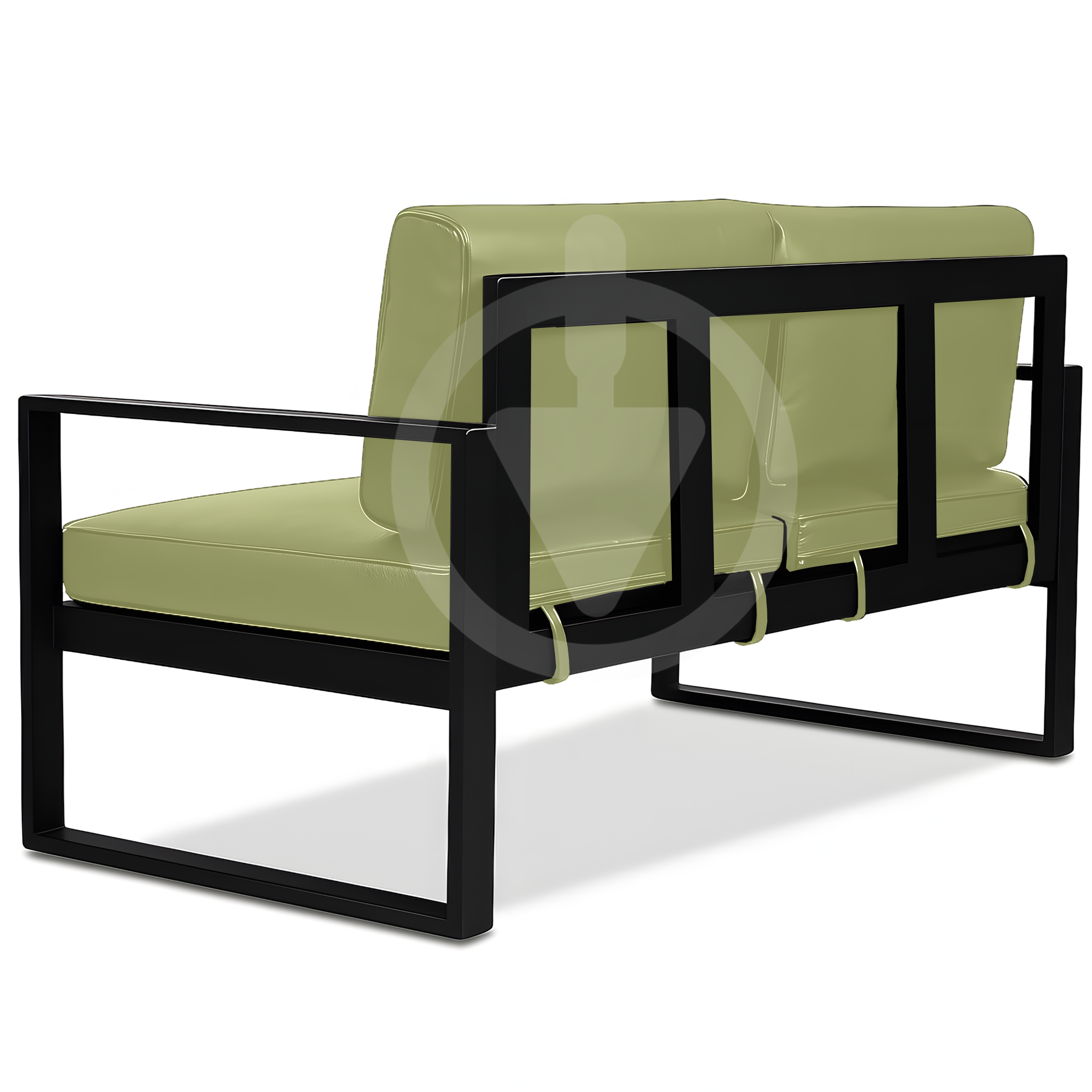 Диван металлический AVVS Бостон лофт с подлокотниками экокожа 130 см Светло-оливковый - фото 3 Диван металлический AVVS Бостон лофт с подлокотниками экокожа 130 см Светло-оливковый - фото 3