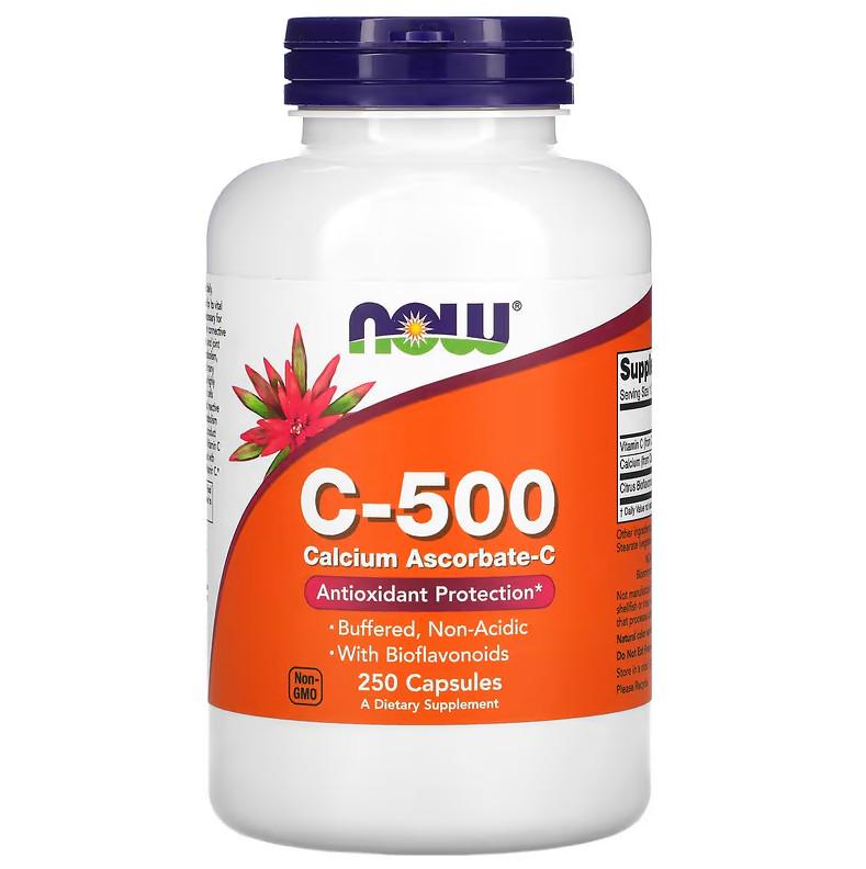 Витамины Now Foods Vitamin C-500 Calcium Ascorbate-C 250 капсул Витамины Now Foods Vitamin C-500 Calcium Ascorbate-C 250 капсул