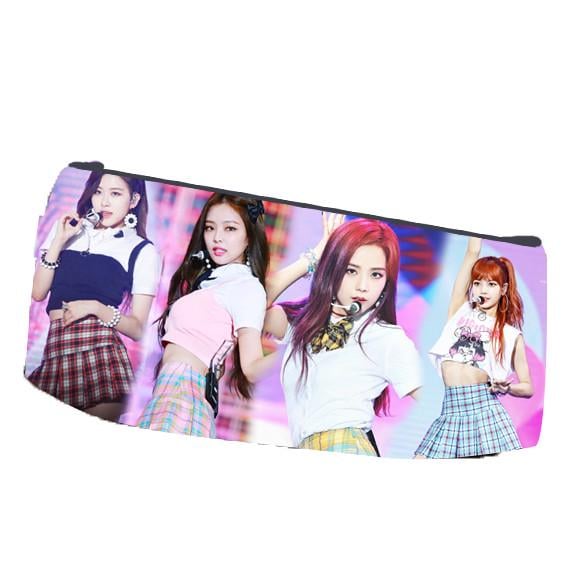 Пенал школьный Блэкпинк Blackpink двухсторонний 22х11 см (pn_0088)