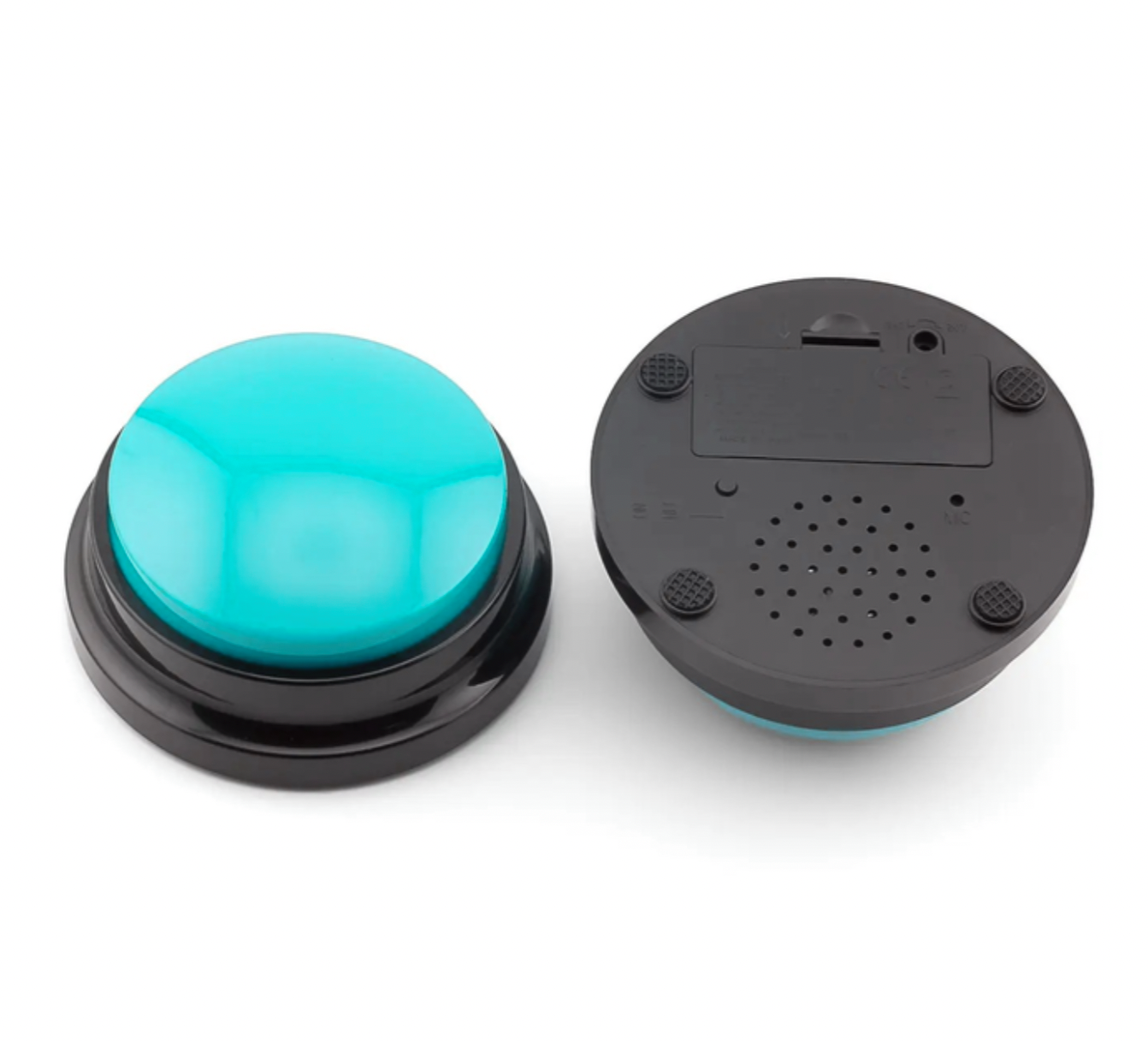 Звукова кнопка для собак та котів Pet Button з голосовою командою 9x4,5 см Бірюзовий (MK001050) - фото 2