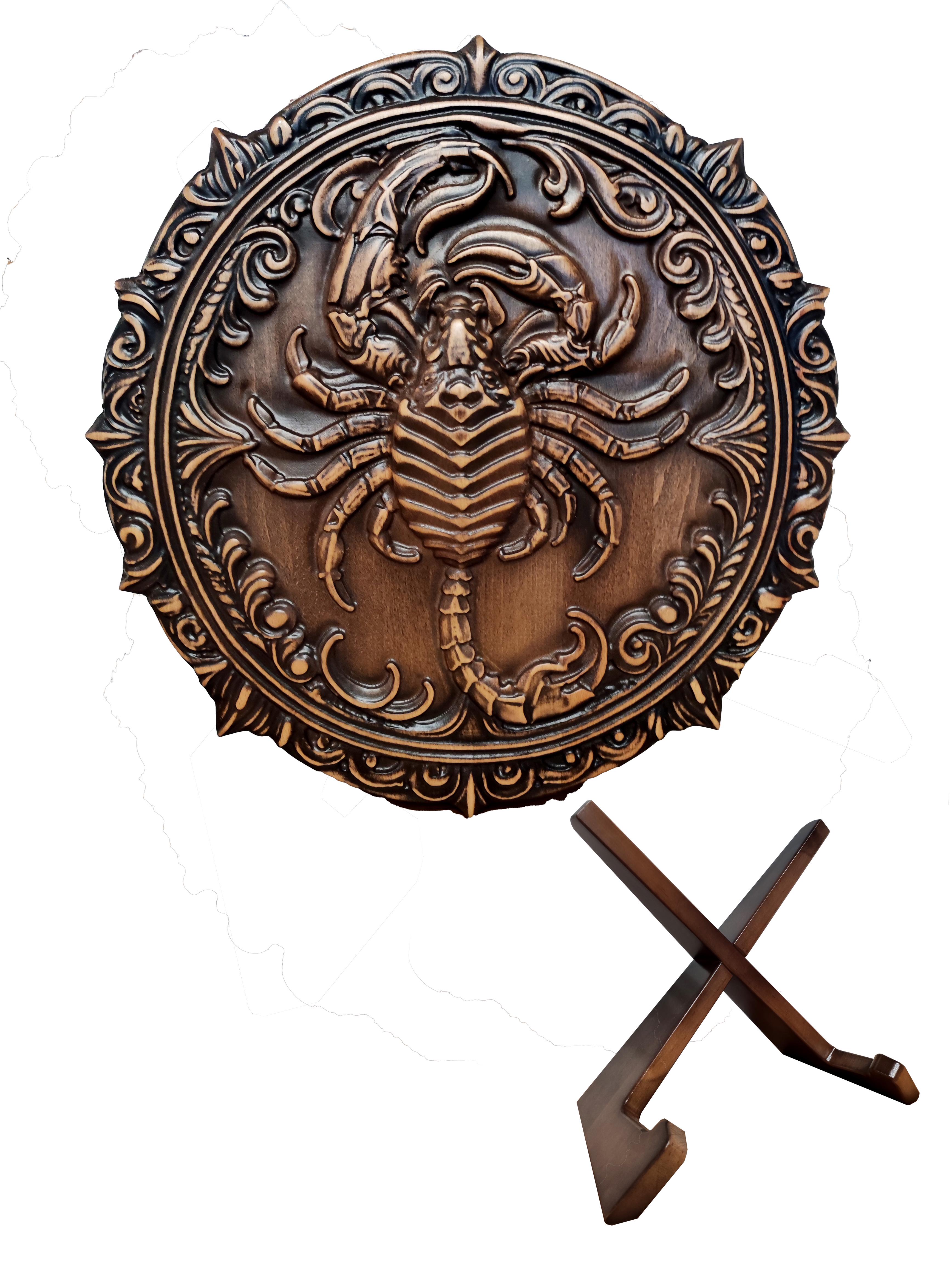 Сувенир из дерева ALEDRO Зодиак Скорпион 350х350х30 мм (2772975829)