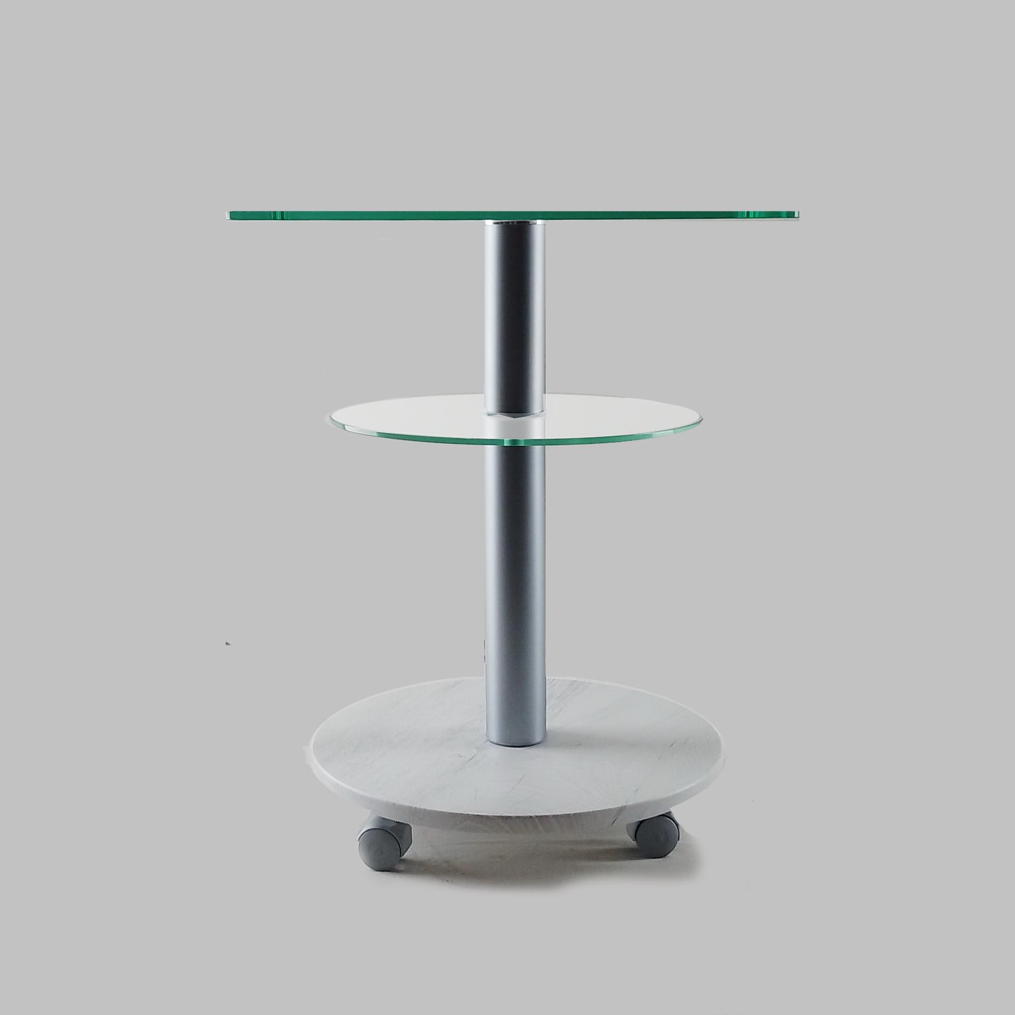 Стол журнальный стеклянный Commus Bravo Light Kv6 satin-sosnak-alm60 Белый/Хром (444820235) - фото 4 Стол журнальный стеклянный Commus Bravo Light Kv6 satin-sosnak-alm60 Белый/Хром (444820235) - фото 4