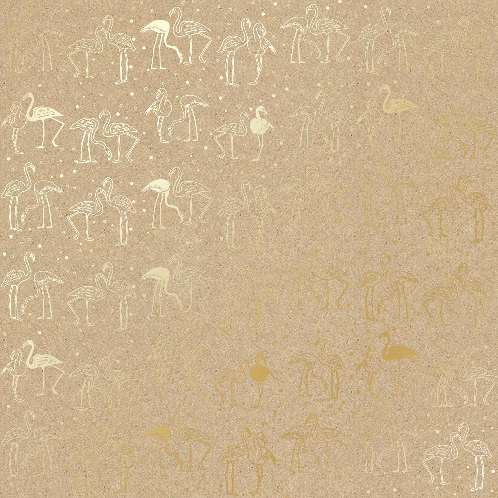 Лист паперу односторонній Golden Flaming з фольгуванням 30,5х30,5 см Kraft