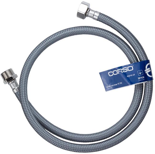 Шланг для води Corso 1/2" ВН 60 см Nylon XA-1206 (9690126)
