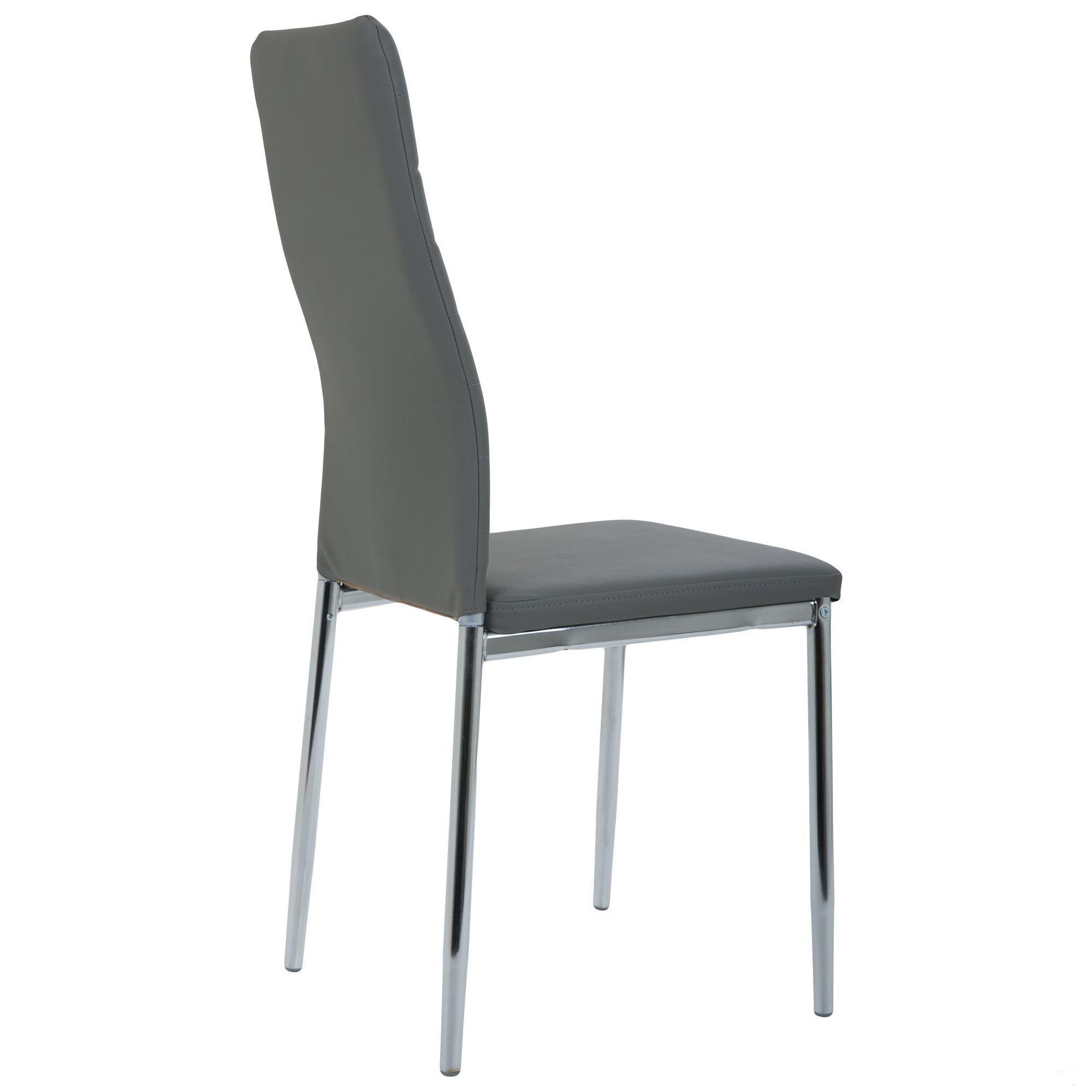 Стілець AMF Сицилія шкірозамінник PVC Сiрий (218613) - фото 2 Стілець AMF Сицилія шкірозамінник PVC Сiрий (218613) - фото 2