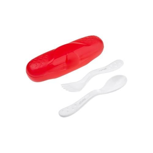Набор столовых приборов для детей Akuku в футляре (A0435-WHITE/RED)