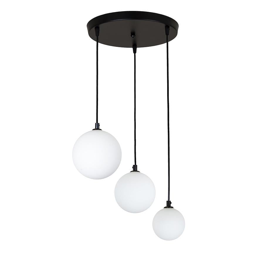 Светильник подвесной Lighthouse LS-19537-3 BK/WH 300 плафон белый Черный