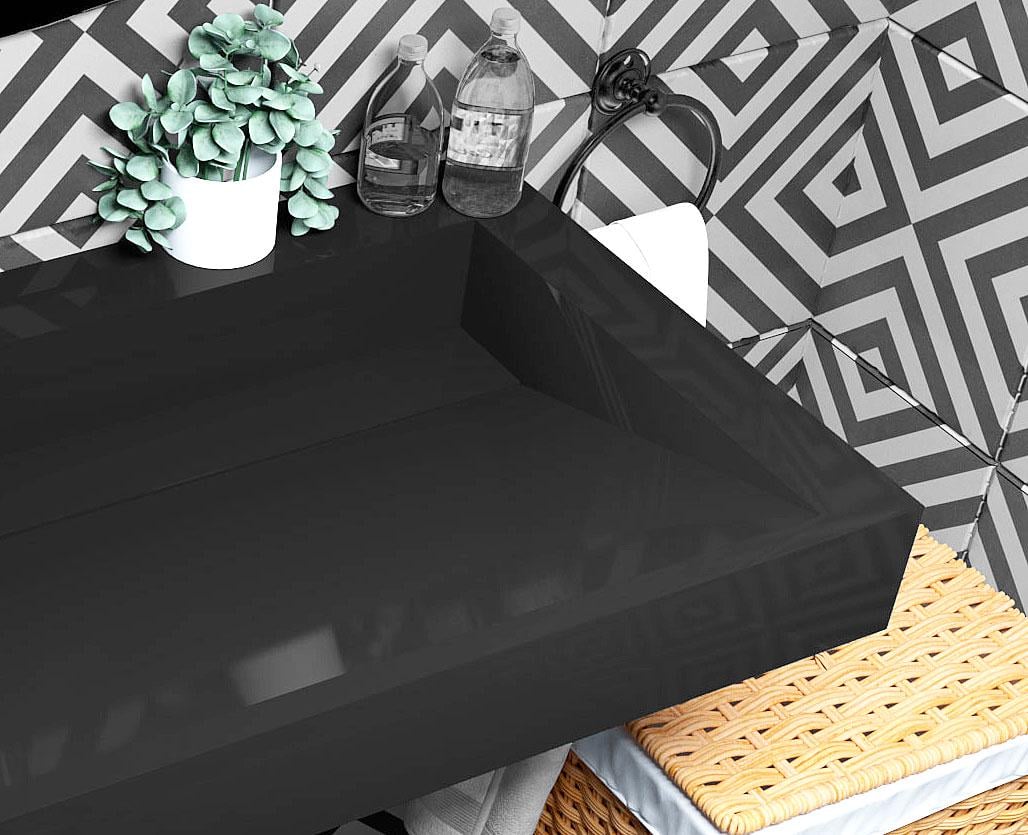 Умивальник підвісний Status Adler 100 Black (625) - фото 4