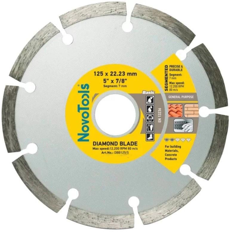 Диск алмазний Novotools 125х7х22,23 мм сегмент (23232) - фото 1
