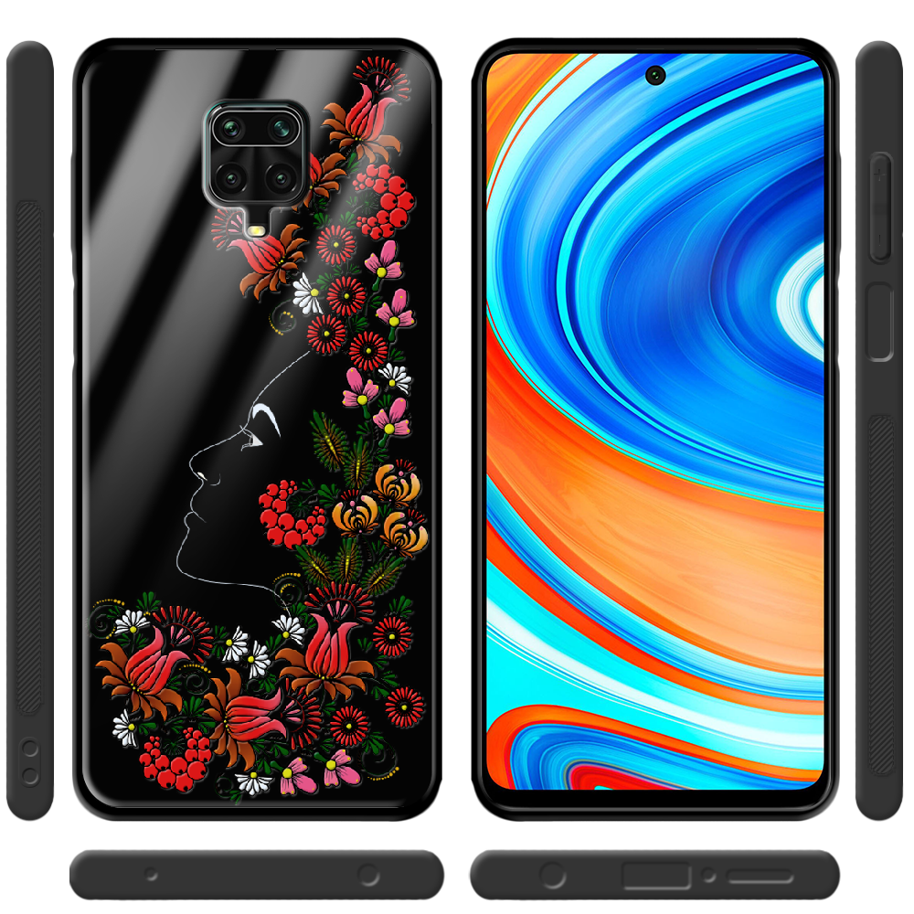 Чохол Boxface Xiaomi Redmi Note 9S 3D Ukrainian Muse Чорний силікон зі склом (39475-bk64-40098) - фото 2