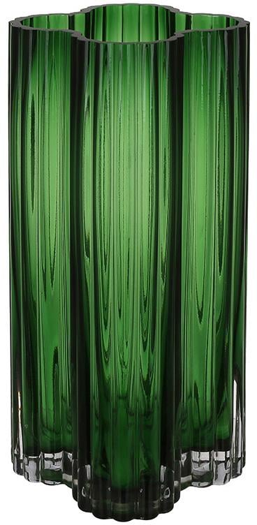 Ваза скляна Stefania 12х25 см Зелений