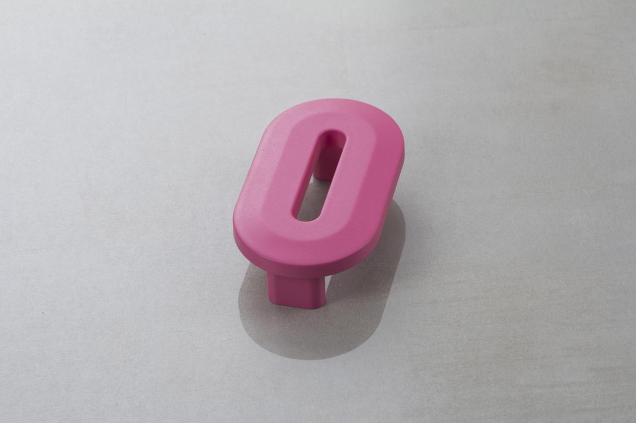 Меблева ручка Poliplast цифра нуль РП-0 Рожевий матовий (16204)