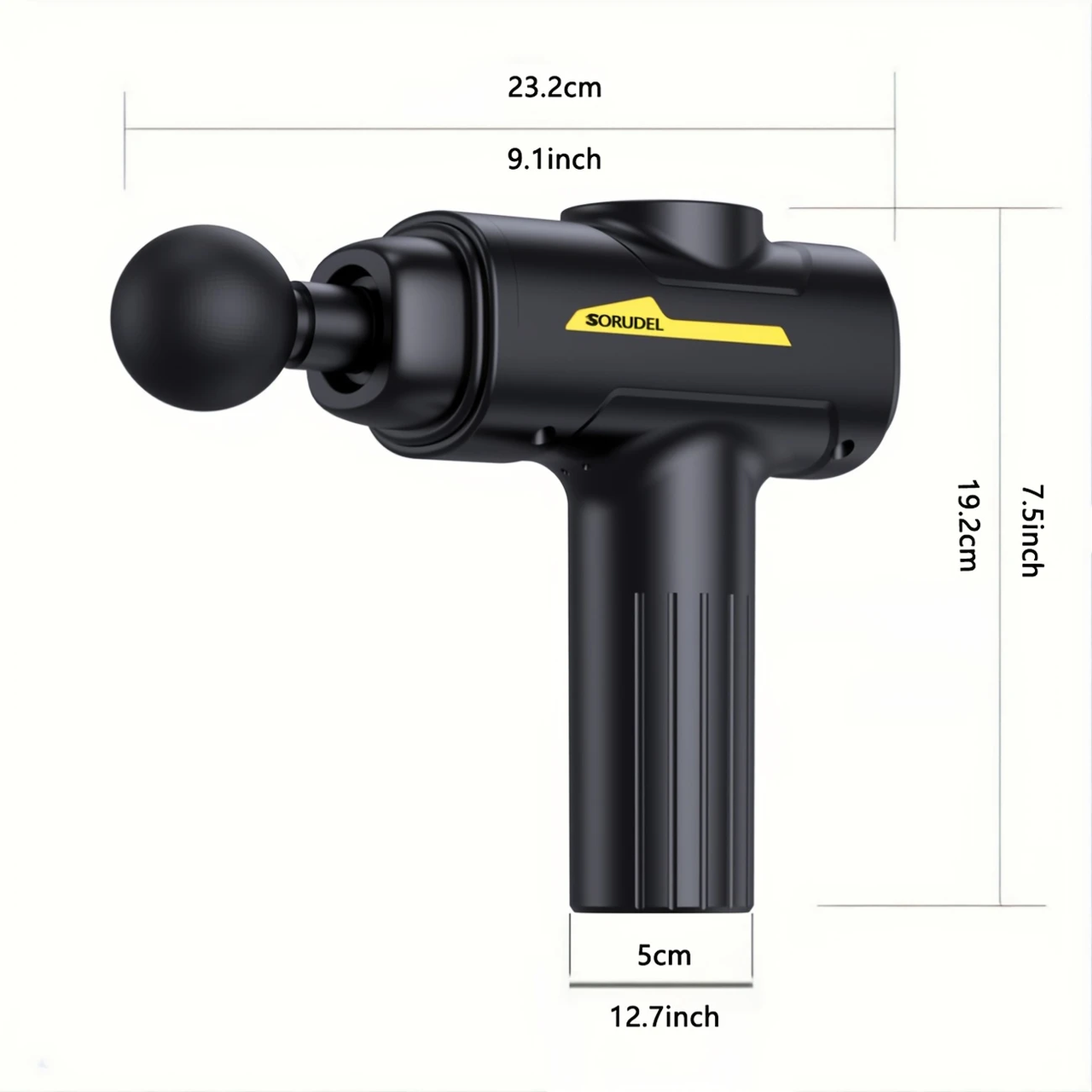 Масажер перкусійний ударний Sorudel для м'язів/антицелюлітний з 8 насадками (2649985146) - фото 2
