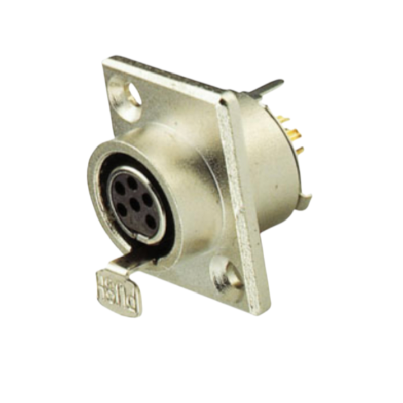 Панельний роз'єм-гніздо Moco mini XLR 6-контактне з фланцем на 2 отвори SA107-6P для світлового обладнання 1 шт. (000049393_1) - фото 8 Панельний роз'єм-гніздо Moco mini XLR 6-контактне з фланцем на 2 отвори SA107-6P для світлового обладнання 1 шт. (000049393_1) - фото 8