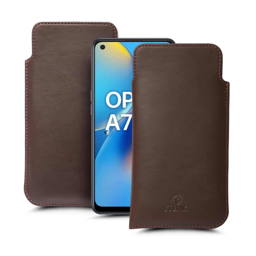 Футляр Stenk Elegance для OPPO A74 Коричневый (68985)