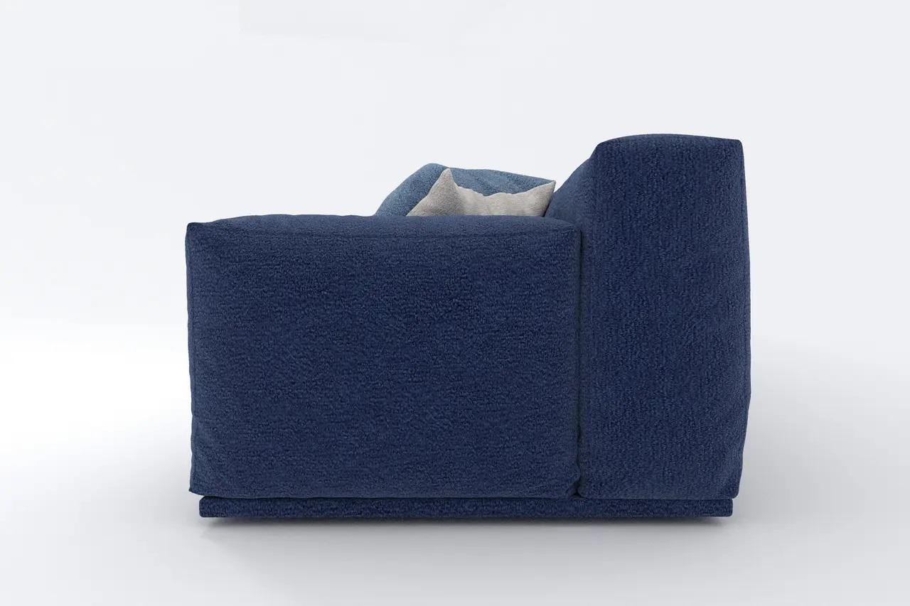 Диван прямой Jecksonloft Брюс рогожка 210х112х75 см Синий (0131/210) - фото 2