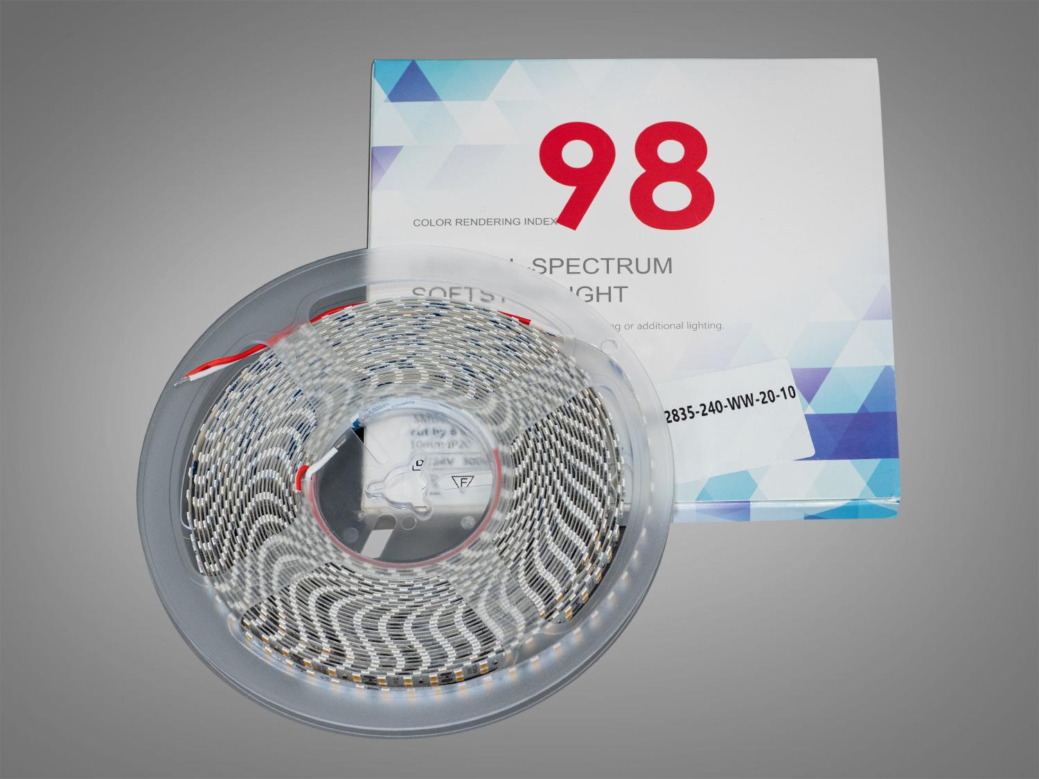 Світлодіодна стрічка 24 В 240 діодів на метр 10 мм Теплий (P24-2835-240-WW-20-10) - фото 2 Світлодіодна стрічка 24 В 240 діодів на метр 10 мм Теплий (P24-2835-240-WW-20-10) - фото 2