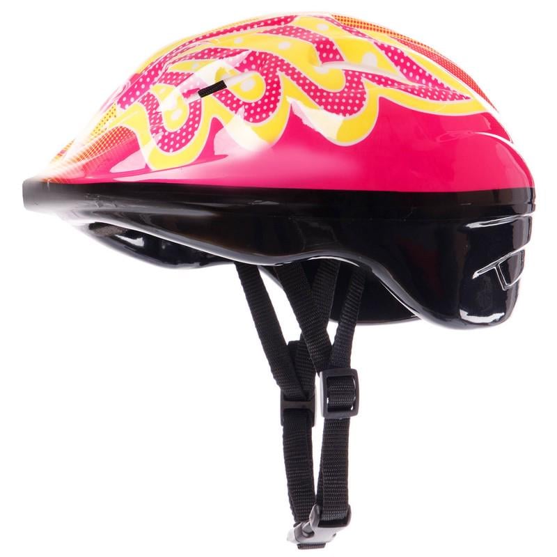 Роликовые коньки раздвижные детские JINGFENG 189 с защитой и шлемом р. 35-38 Розовый (189_Розовый_M_(35-38) - фото 4