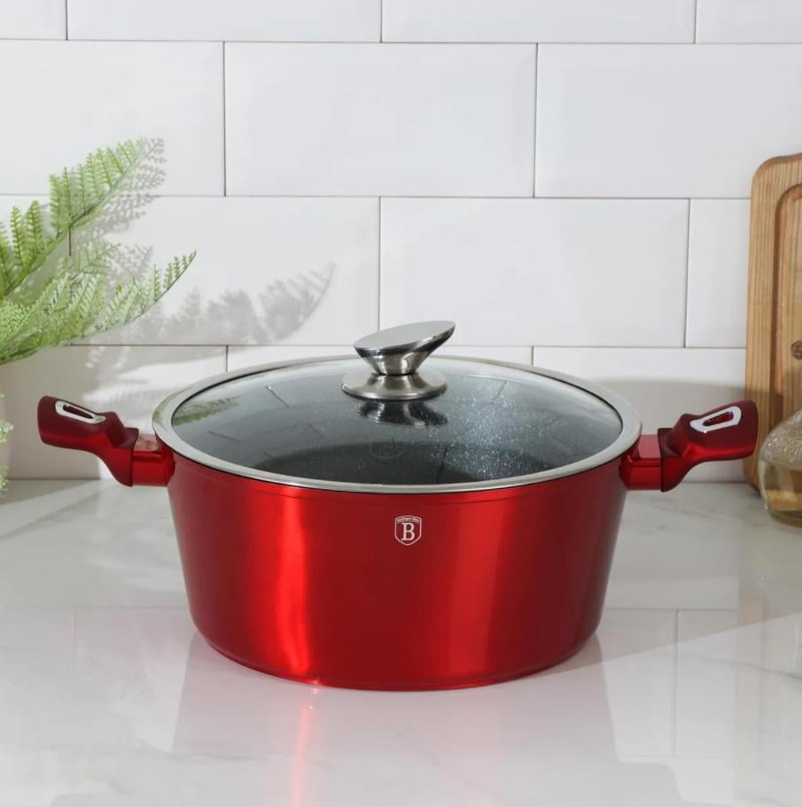 Каструля Berlinger Haus Burgundy Metallic Line 24 см 4 л (BH-1257N) - фото 3 Каструля Berlinger Haus Burgundy Metallic Line 24 см 4 л (BH-1257N) - фото 3
