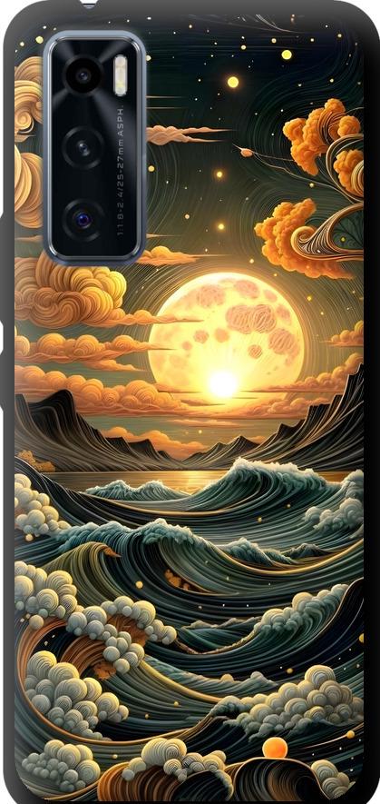 Чехол на Vivo V20 SE Арт волны (6332b-2128-42517)