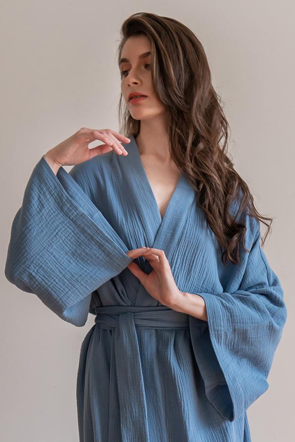 Халат мусліновий FORLY Butterfly ONE (ML0035-06-04) - фото 4 Халат мусліновий FORLY Butterfly ONE (ML0035-06-04) - фото 4