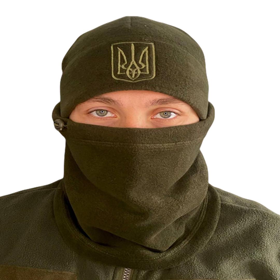 Шапка зимова флісова Ranger RA8953 з гербом р. 55-57 Olive (22601824) - фото 5 Шапка зимова флісова Ranger RA8953 з гербом р. 55-57 Olive (22601824) - фото 5