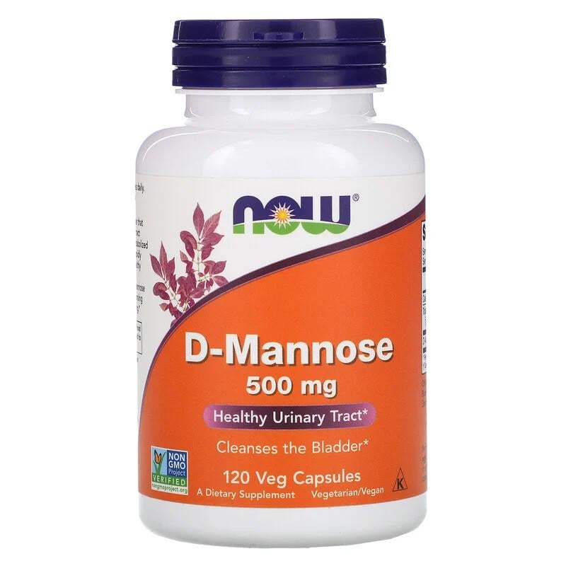 Натуральна добавка Now Foods D-Mannose 500 мг 120 капсул